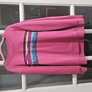 Children's LL Bean pullover graphic sweatshirt Red pink M 5-6